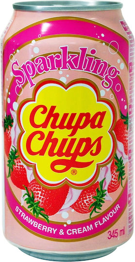 Chupa Chups Erfrischungsgetränk Erdbeere/Sahne mit Kohlensäure in Kiste 345ml