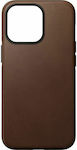 Nomad Modern Leather Umschlag Rückseite Leder Rustic Brown (iPhone 13 Pro) NM01058885