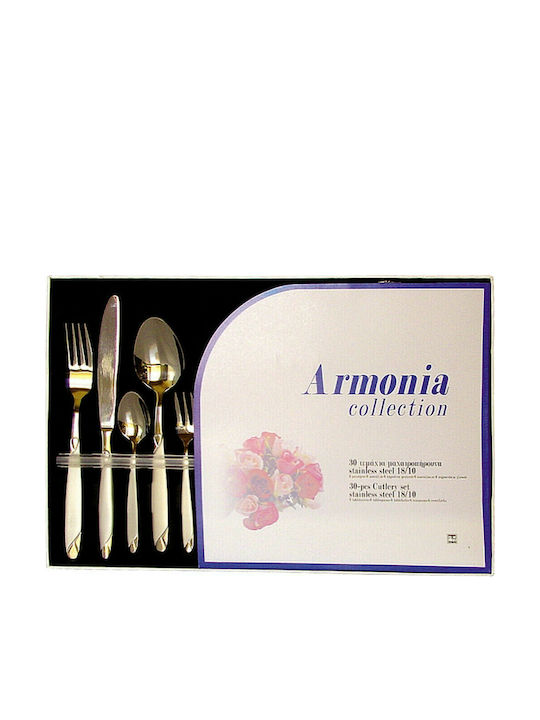 Cutlery Set Stainless Silver 30pcs