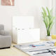 vidaXL Cutie de depozitare pentru exterior Alb PAL Lemn Alb L84xW42xH46buc