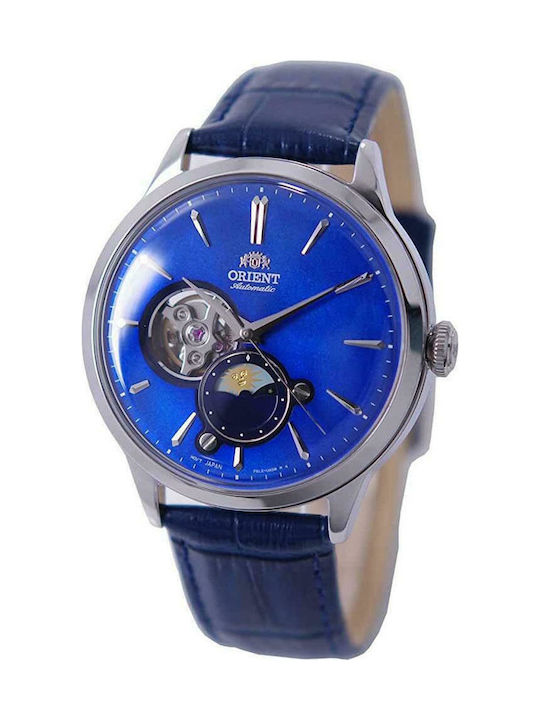 Orient Bambino Men's Watch 41.5mm Chronograph Automatic with Blue Leather Strap