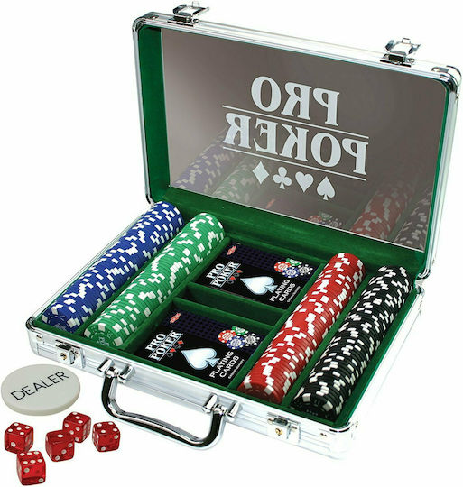 Tactic Σετ 200 Μάρκες Poker 11.5gr σε Βαλίτσα με 2 Τράπουλες