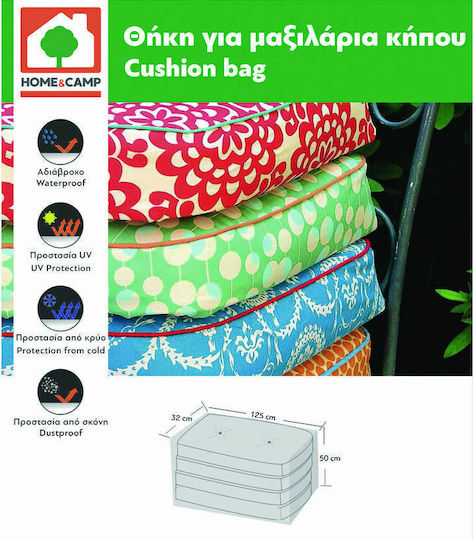 Home & Camp Garden Cushions Waterproof Cover 125x32x50cm in White Colour