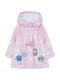 Waterproof Kids' Trench Coat Long with Lining & Hood Pink