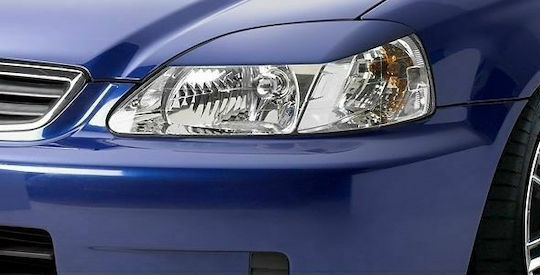 Motordrome Front Headlight Eyebrows for Honda Civic 2001-2003 Black