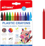 Motarro Plastic Crayons Crayons Set 8x120mm 12 Colours