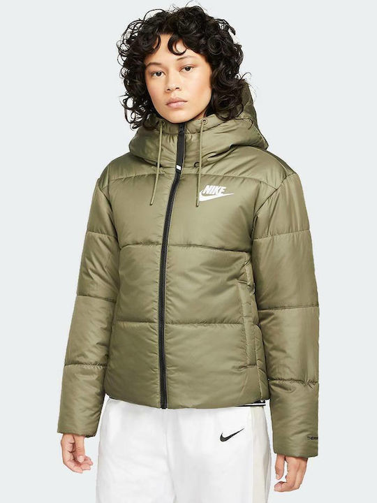 nike puffer jacket khaki