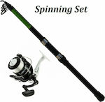 Sim Engineering Set Spin Fishing Rod for Spinning with Reel 2.10m 10-30gr