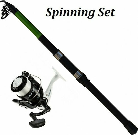 Sim Engineering Set Spin Fishing Rod for Spinning with Reel 1.80m 10-30gr Rod & Reel