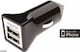 Approx Φορτιστής Αυτοκινήτου 3.1A με Θύρες: 2xUSB Μαύρο Χρώμα