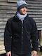 Herren Jacke Lässig Schwarz