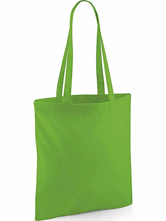 Westford Mill W101 Cotton Shopping Bag in Green color