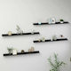 Shelves Wall Black 4pcs 100x9x3cm