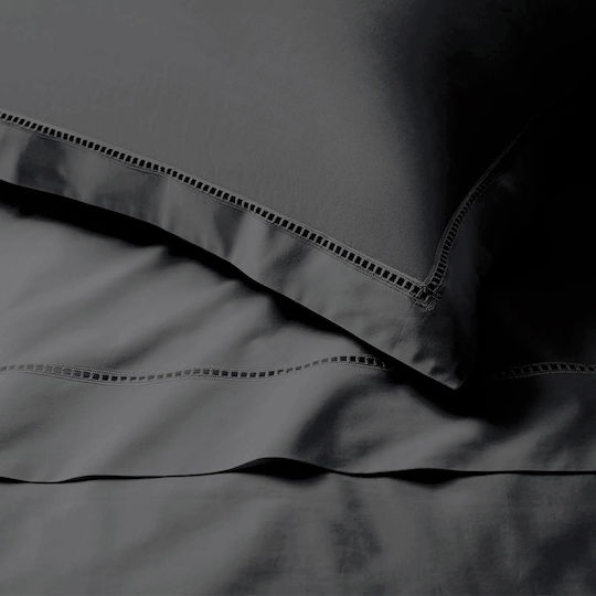 Makis Tselios Home Azour Σετ Σεντόνια Υπέρδιπλα 240x260εκ. Black (4τμχ)