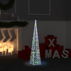 vidaXL Christmas Decorative Illuminated Plastic Tree Cone 90cm Yes Battery