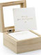 PartyDeco KG8 Wunschbox Buch Beige 9,5 x 9,5 x 6cm