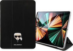 Karl Lagerfeld Karl Head Flip Cover Silikon (iPad Pro 2021 11") Schwarze