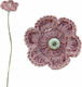 Synchronia Gehäkelte Blume Dunkelrosa Material für Hochzeitsgeschenke 1Stück
