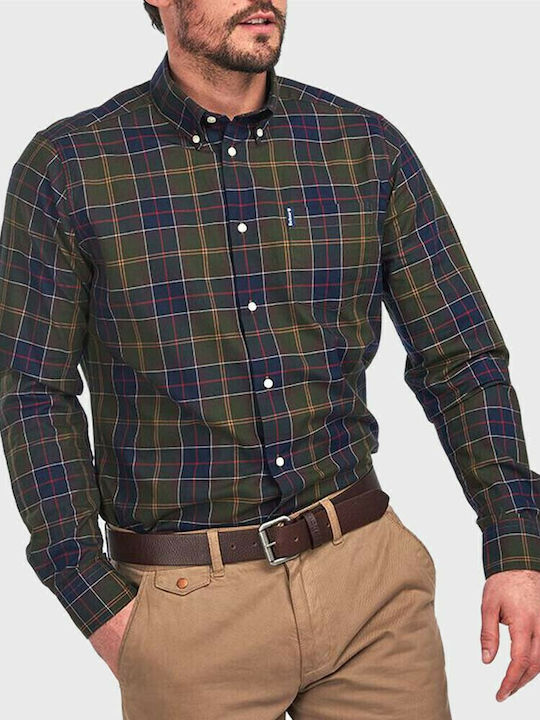 Barbour Βαμβακερό Πουκάμισο Μπλε Πράσινο