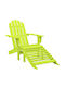 Ξαπλώστρα Ξύλινη Adirondack Πράσινη 147.5x70x88.5εκ.