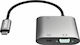 Kanex Конвертор USB-C Мъжки към USB-A / USB-C / VGA Женски Сребрист 1 Брой K181-1278