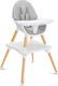 Caretero Tuva Baby Highchair 3 in 1 with Adjustable Height Gray