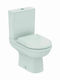 Ideal Standard Exacto Rimless Floor-Standing Toilet and Flush that Includes Soft Close Cover White