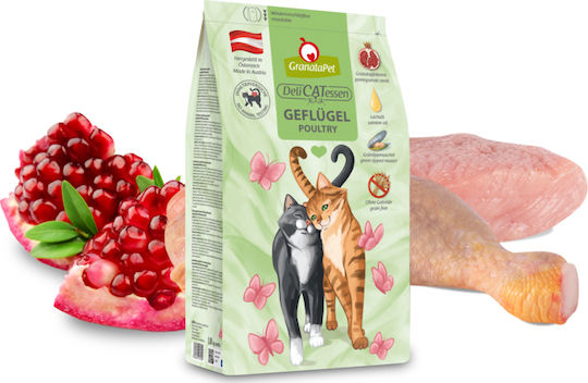 Granata Pet Foods Delicatessen Dry Food Grain-Free for Adult Sterilized Cats with Poultry / Pomegranate 1.8kg