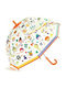 Djeco Kids Curved Handle Umbrella Faces with Diameter 70cm Multicolour
