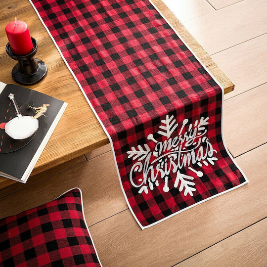 Gofis Home Weihnachtlich Tischtuch Läufer Stoff Rot L160xB40cm.