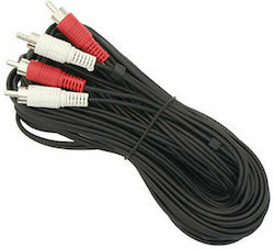 Cable 2xRCA male - 2xRCA male 10m (DM-0889)