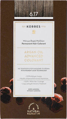 Korres Argan Oil Advanced Colorant Set Haarfarbe 6.17 Blonde Dark Beige 50ml