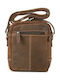 Fetiche Leather SAK-1548H Δερμάτινη Ανδρική Τσάντα Ώμου / Χιαστί σε Ταμπά χρώμα