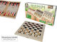 General Trade Backgammon/Schach /Dame mit Spielsteinen & Schachfiguren 29x29cm
