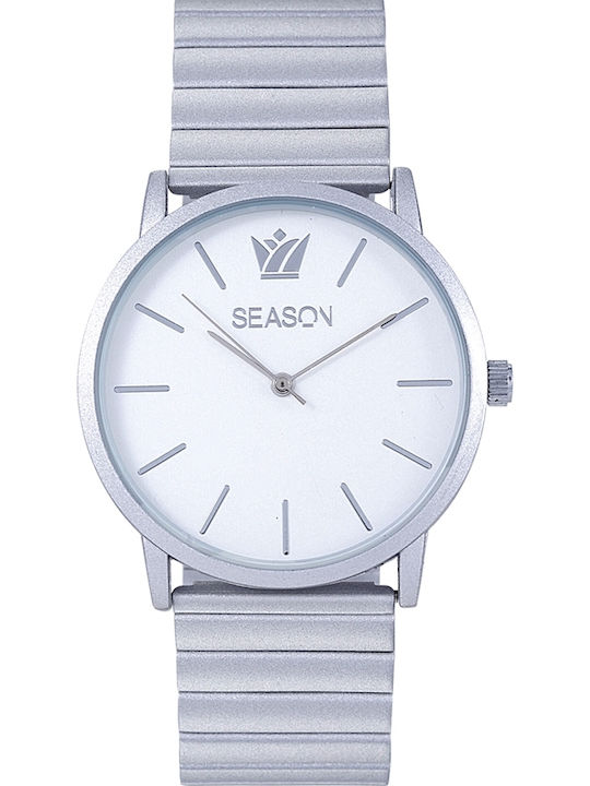 Season Time Ρολόι Μπαταρίας με Μεταλλικό Μπρασελέ