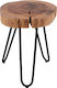Round Side Table Oslo from Solid Acacia Wood 35x35x42cm