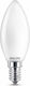 Philips Λάμπα LED 4.3W 97mm για Ντουί E14 και Σχήμα B35 Θερμό Λευκό 470lm