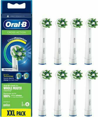 Oral-B Cross Action CleanMaximiser XXL Pack Ανταλλακτικές Κεφαλές για Ηλεκτρική Οδοντόβουρτσα EB50 8τμχ