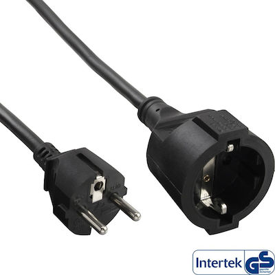 InLine Extension Cable Cord 3x1.5mm²/3m Black