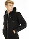 Black Hooded Cardigan