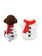 Value Snowman T-shirt Σκύλου Small σε Λευκό χρώμα 25εκ.