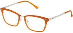 Police Eyeglass Frame Orange VPL284 0579