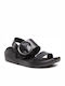 Banifly Din piele Sandale casual damă în Culoare Negru