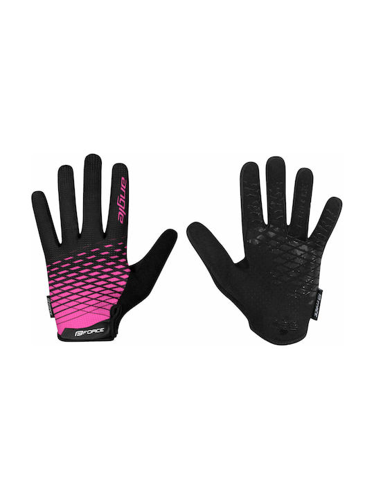 Force Angle Voller Finger Fahrradhandschuhe Erwachsene Rosa
