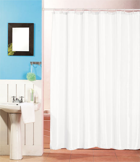 Cyclops Κουρτίνα Μπάνιου Υφασμάτινη 240x180 cm Λευκή Cyclops Κουρτίνα Μπάνιου Υφασμάτινη 240x180 cm Λευκή
