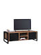 TV-Ständer aus Metall und Massivholz Mango M160xT45xH51cm HomeMarkt