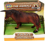 Luna Miniature Toy Farm Animals Taurus - Dark Brown for 3+ Years Old