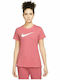 Nike Γυναικείο Αθλητικό T-shirt Dri-Fit Ροζ