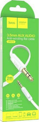 Hoco Cablu 3,5 mm male - 3,5 mm male Alb 2m (HC...