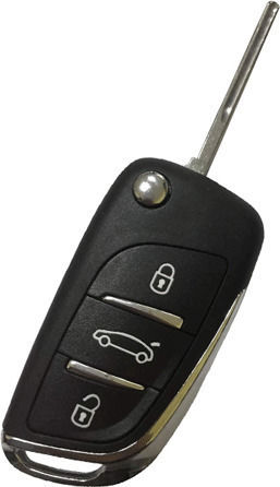 Foldable Car Key Shell with Blade with 3 Buttons for Citroen DS